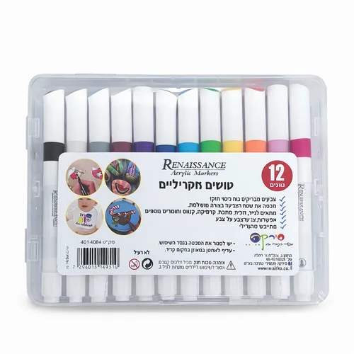 סט 12 טושים אקריליים- Renaissance