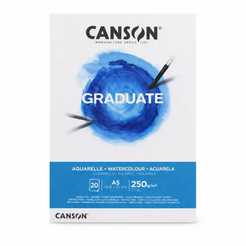 בלוק אקוורל 250 גרם- Canson A5