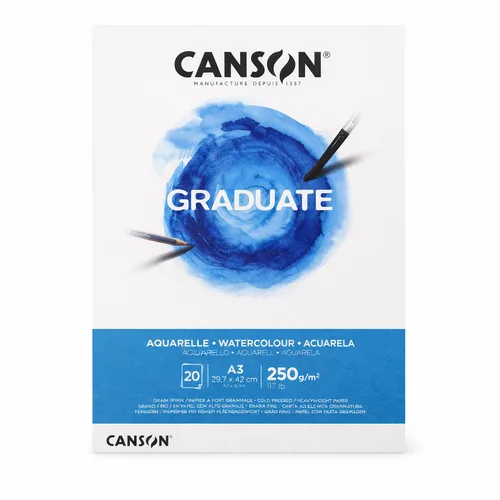 בלוק אקוורל 250 גרם- Canson A3