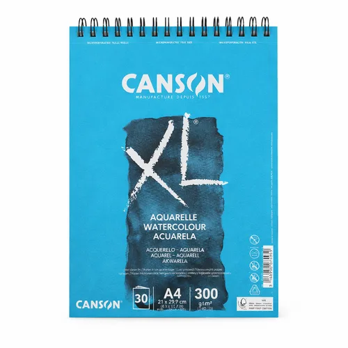 בלוק ציור Canson XL A4 – אקוורל (300 גרם)
