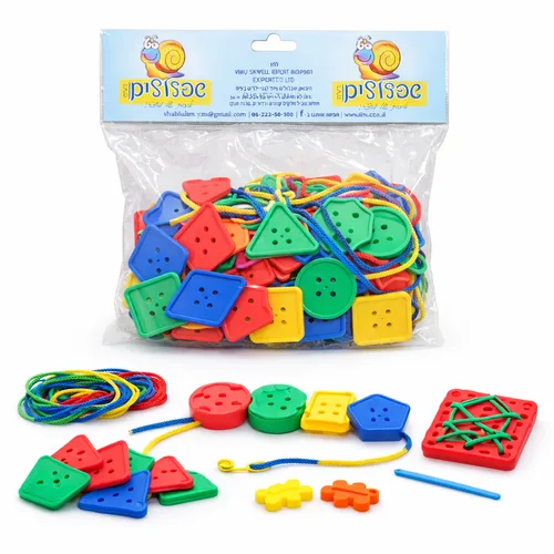 משחק השחלה – צורות ושרוכים