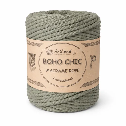 חוט מקרמה -ירוק מרווה