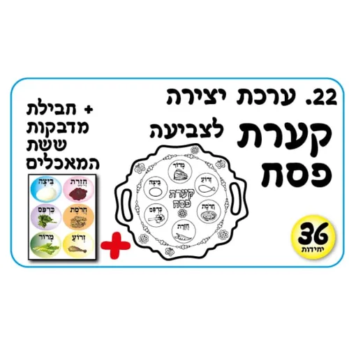 ערכת יצירה- קערה+מדבקות (36 יחידות)
