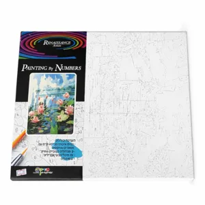 קנווס צביעה לפי מספרים-פרחים במים