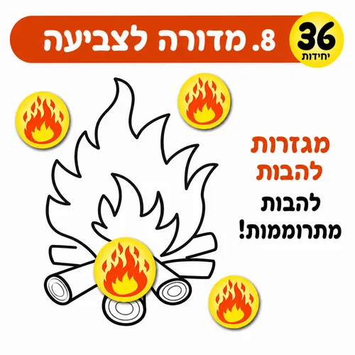 ערכת יצירה-מדורה לצביעה+ מדבקות