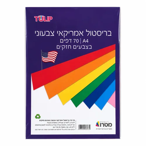 חב' בריסטול צבעוני A4-צבעים כהים