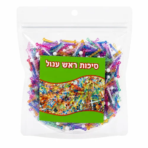 סיכות ראש עגול- מעורב צבעים