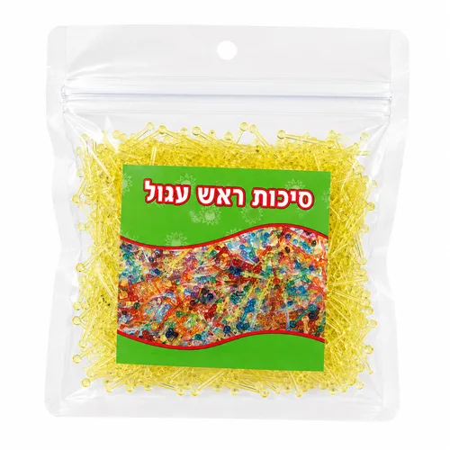 סיכות ראש עגול-צהוב