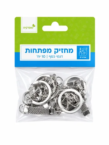 מחזיק מפתחות עם נחש -בצבע כסף