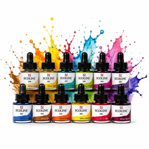 בקבוקי דיו אקוליין ECOLINE על בסיס מים