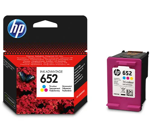דיו HP 652 שחור צבעוני