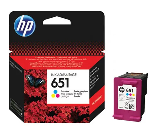 דיו HP 651 צבעוני מקורי