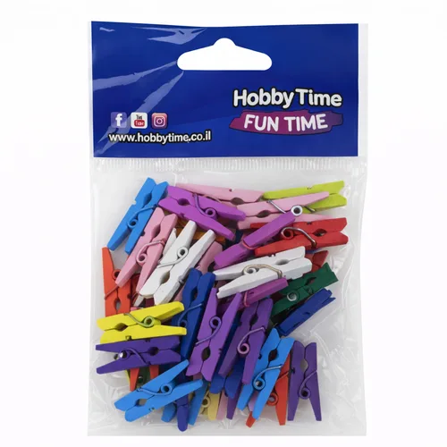 אטבי עץ-צבעי פסטל