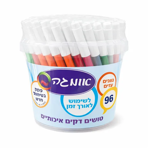 טושים דקים בקופסא-אומגה