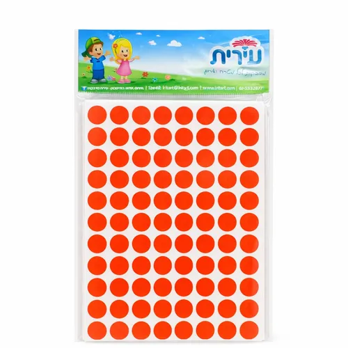 מדבקות צבעוניות-קוטר 18 מ"מ