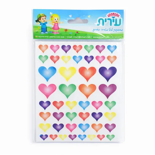 מדבקות לבבות-גדלים שונים